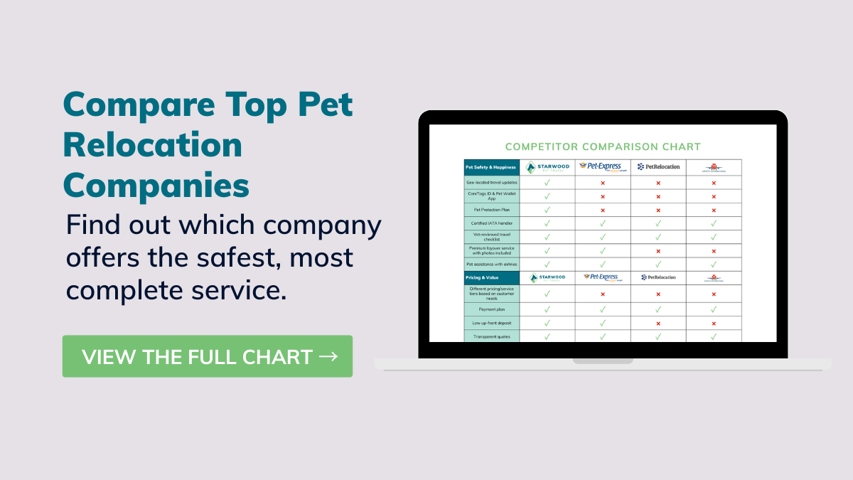 Compare top pet relocation companies CTA